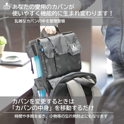 カバンの中身　バッグインバッグ　リュック