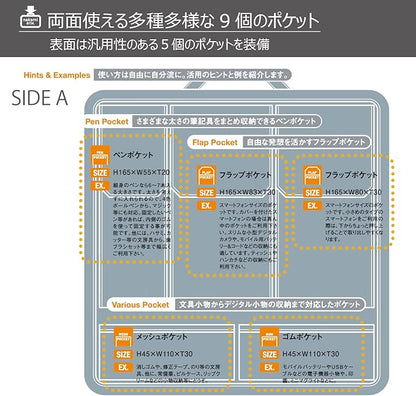 カバンの中身　バッグインバッグ　スクエア